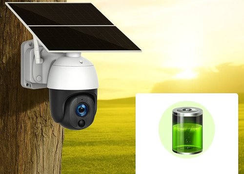 מצלמת אבטחה סולארית סלולרית PTZ 5MP עם זום X20