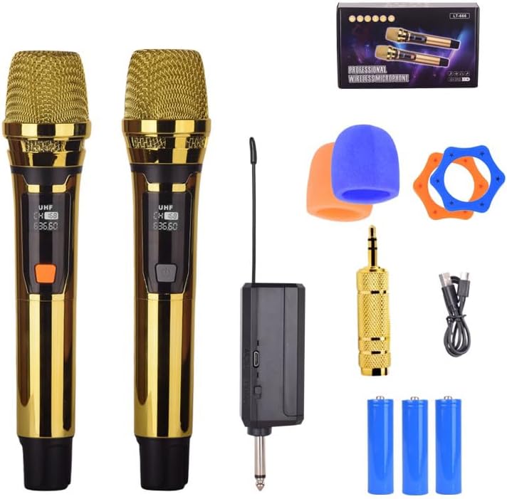 זוג מיקרופונים אלחוטיים נטענים