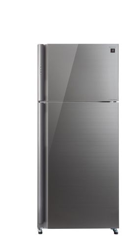 מקרר 2 דלתות מקפיא עליון SHARP דגם SJ-GPRN75D-SL זכוכית כסופה