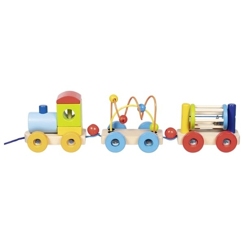 צעצועי עץ GOKI רכבת מעץ לגילאי שנתיים ומעלה 55847