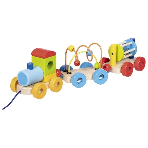 צעצועי עץ GOKI רכבת מעץ לגילאי שנתיים ומעלה 55847