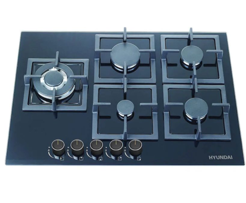 כיריים גז זכוכית שחורה 70 ס''מ HAS705GBMCB מבית Hyundai 