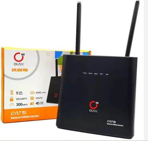 נתב סלולרי + סוללה  פנימית OLAX CPE AX9 PRO + RJ11 