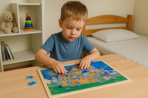 GOKI פאזל מעץ טירת ימי הביניים 57949