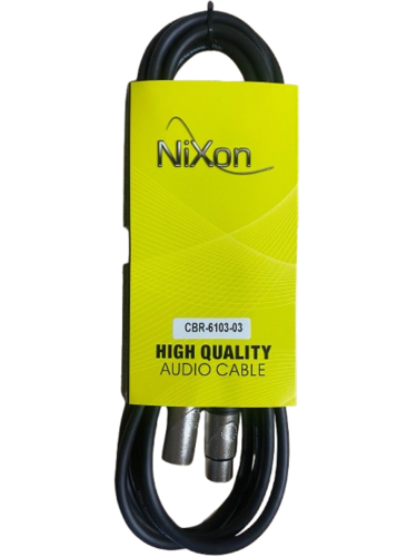 כבל מיק 3מ XLR-XLR שחור NIXON CBA 6103A