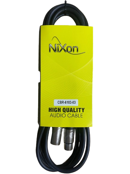כבל מיק 3מ XLR-XLR שחור NIXON CBA 6103A