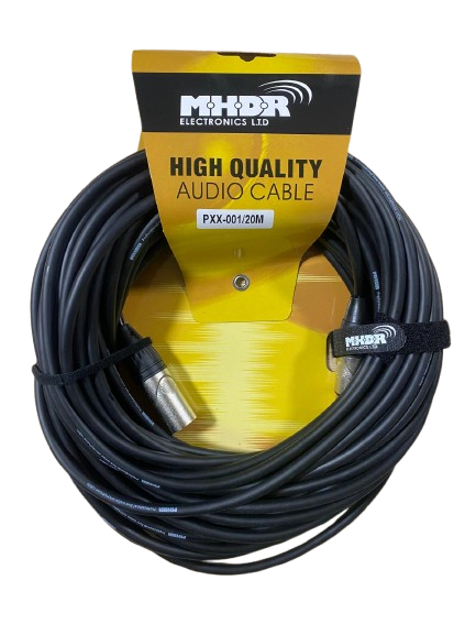 כבל מיק 20מ XLR-XLR שחור NIXON CBA6103E
