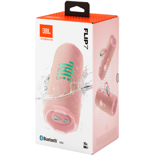 רמקול אלחוטי נייד בצבע ורוד JBL Flip 7