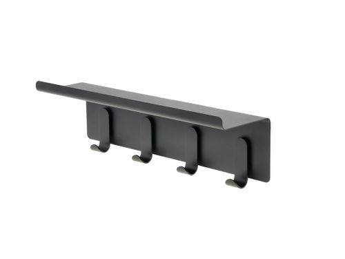 מתלה 4 קולבים עם מדף A-Shelf - שחור