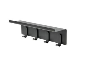 מתלה 4 קולבים עם מדף A-Shelf - שחור