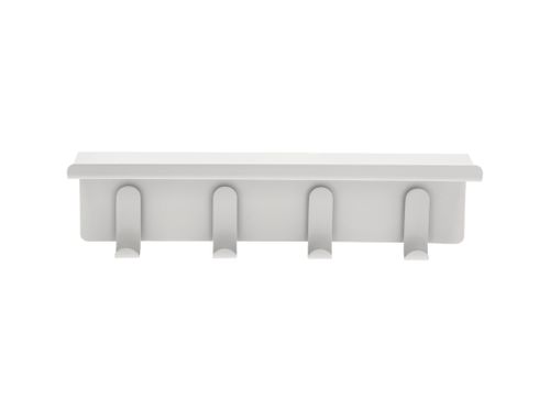 מתלה 4 קולבים עם מדף A-Shelf - אפור סופט