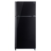 מקרר 2 דלתות מקפיא עליון SHARP דגם SJ-GPRN75D-BK זכוכית שחורה