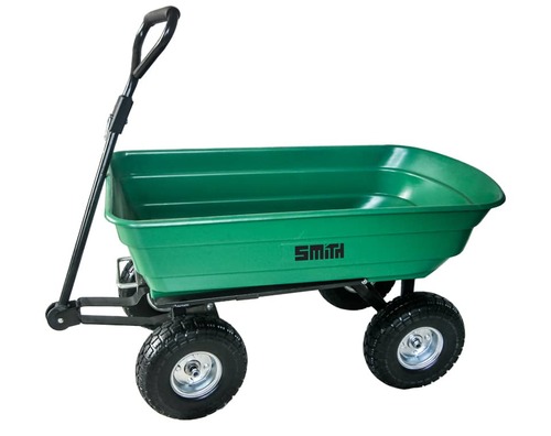 עגלת משא לשטח ולגינה דגם משופר 75 ליטר Heavy Duty תוצרת SMITH 