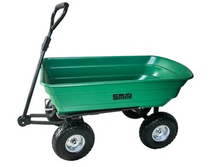 עגלת משא לשטח ולגינה דגם משופר 75 ליטר Heavy Duty תוצרת SMITH