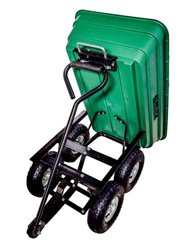 עגלת משא לשטח ולגינה דגם משופר 75 ליטר Heavy Duty תוצרת SMITH 