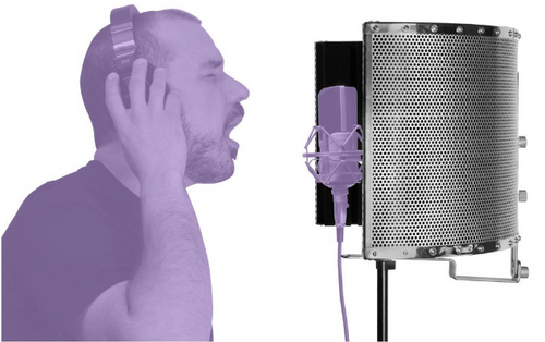 זוית נוספת On Stage ASMS4730 Microphone Isolation Shield