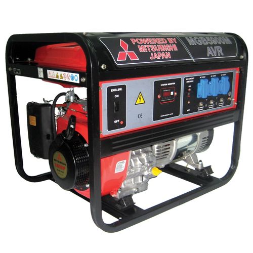 גנרטור בנזין BRONCO MGB-5900M בהספק 5900 וואט עם מיצב מתח AVR מובנה, חיישן הגנת שמן, מד תצוגה דיגיטלית וכלוב נייד עם גלגלים לשימושים מקצועיים ואספקת חשמל חירום