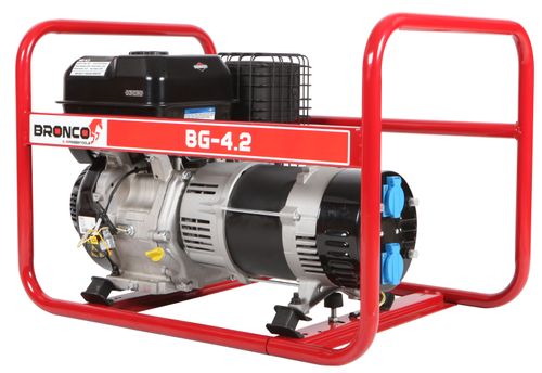 גנרטור בנזין BRONCO BG-4.2C בהספק 4.2 קילו וואט עם מערכת התנעה חשמלית ומייצב מתח AVR, מק
