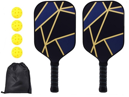 סט פיקלבול Pickleball איכותי - זוג מחבטים + 4 כדורים + תיק