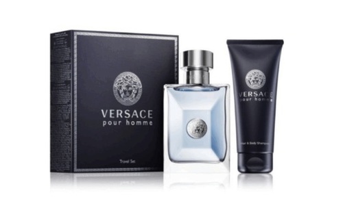 בושם לגבר מארז  Versace Pour Homme EDT & Hair & Body Shampoo  100 ml 