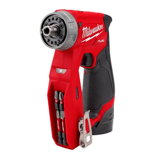 מברגת מתקינים 12V עם 4 ראשים מתחלפים 2505-20 / M12 FDDX Milwaukee- גוף בלבד