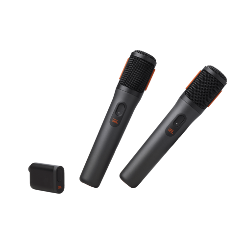 סט מיקרופונים אלחוטיים דיגיטליים JBL PartyBox Wireless Mic, צבע שחור, אחריות שנה 