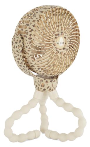 מאוורר נטען נייד לעגלת תינוק/סלקל/רכב עם 3 מהירויות וטעינת USB - מנומר