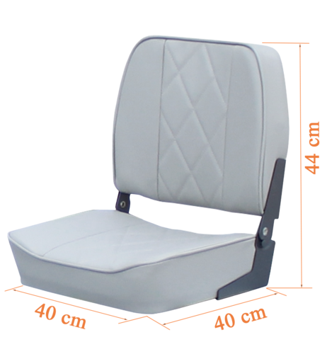כסא דייגים מתקפל לסירה מרופד מפלסטיק חזק Folding Boat Seat KOLIBRI