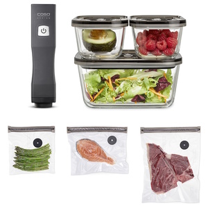 ערכת ואקום כולל מכשיר איטום נטען, שקיות וקופסאות Caso