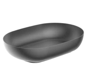 כיור נירוסטה אובלי מונח גימור אפור גרפיט 9384GR