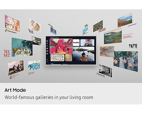 טלוויזיה סמסונג Samsung The Frame Pro QE75LS03FW – מסך Neo QLED 4K בגודל 75 אינץ׳ (קופסת חיבורים אלחוטית)