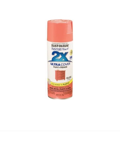 תרסיס ספריי צבע ורוד קורל מבריק מבית RustOleum
