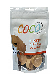 Koko קוקו סוכריה עוף וקוקוס 80 גרם – Koko Chicken & Coconut Lollipop | מולי חיות מחמד