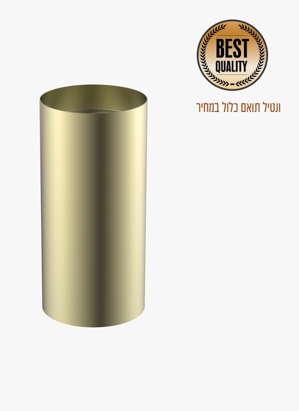 כיור נירוסטה עגול עומד גימור זהב מט 9387YB