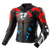 מעיל עור רבל הורן שחור / אדום / כחול - REBELHORN INFERNO LEATHER JACKET