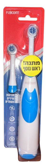 מברשת שיניים חשמלית | ראש נוסף | סיבים כפולים רכים ומעוגלים | Fujicom |