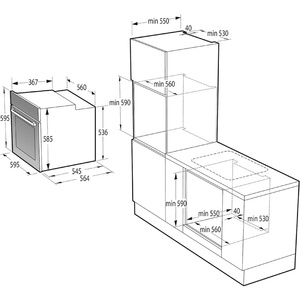 ‏תנור בנוי GORENJE BOS6737E20FBG גורנייה