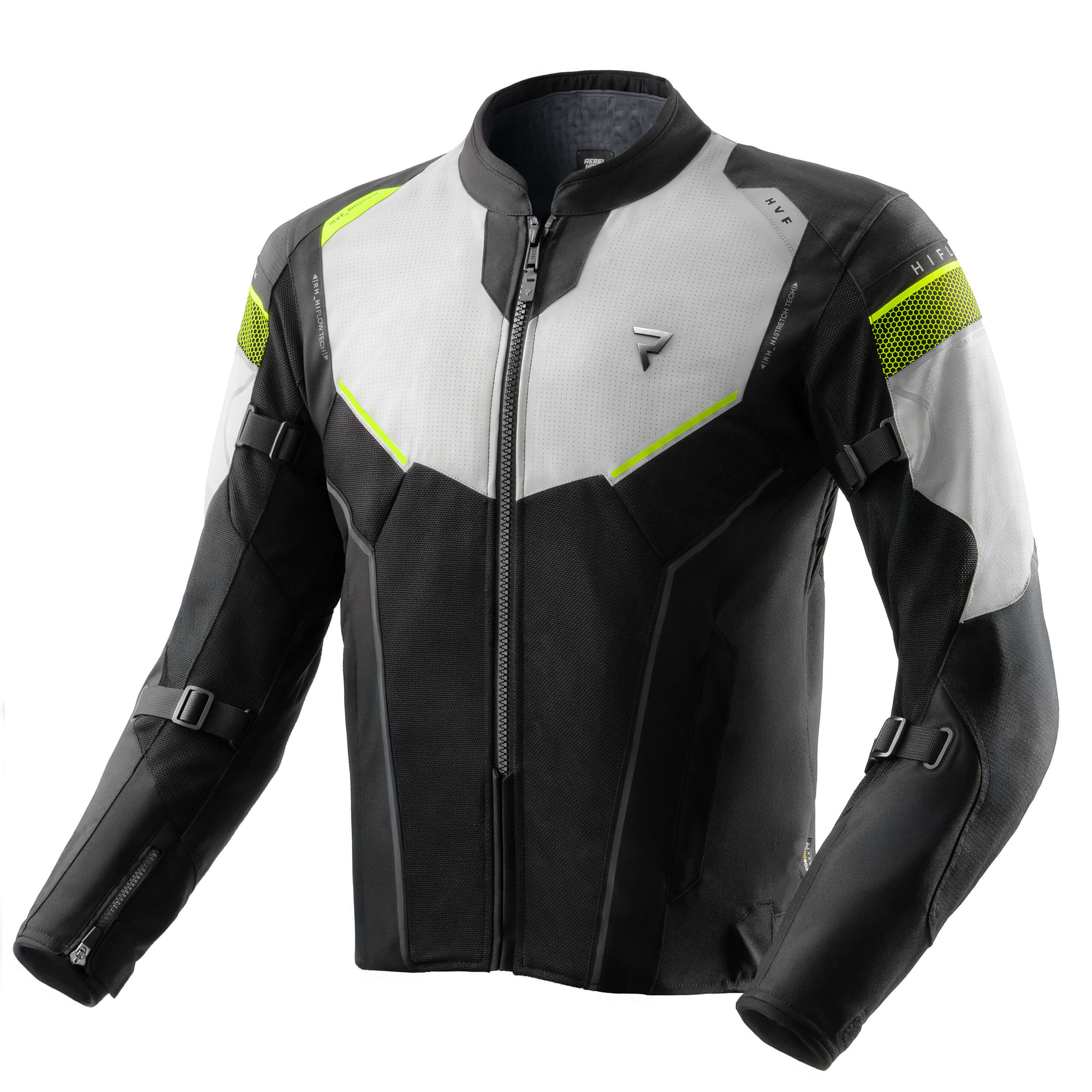 מעיל רב עונתי רבל הורן שחור / אפור / צהוב - REBELHORN HIFLOW V TEXTILE JACKET