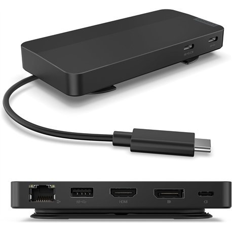 תחנת עגינה Lenovo USB-C Dual Display Travel Dock