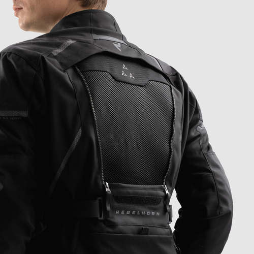 מעיל רב עונתי רבל הורן שחור - REBELHORN HARDY 3.0 TEXTILE JACKET