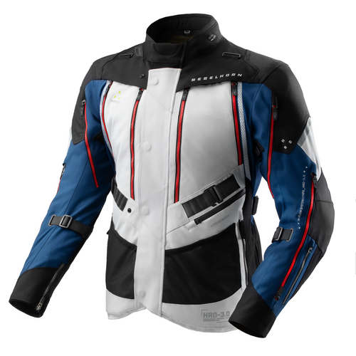 מעיל רב עונתי רבל הורן שחור / אפור / כחול - REBELHORN HARDY 3.0 TEXTILE JACKET