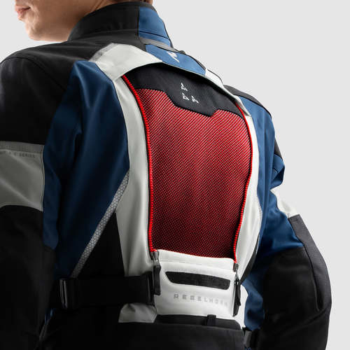 מעיל רב עונתי רבל הורן שחור / אפור / כחול - REBELHORN HARDY 3.0 TEXTILE JACKET