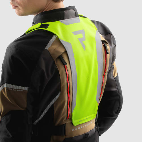 מעיל רב עונתי רבל הורן חום / אפור / אדום  - REBELHORN HARDY 3.0 TEXTILE JACKET