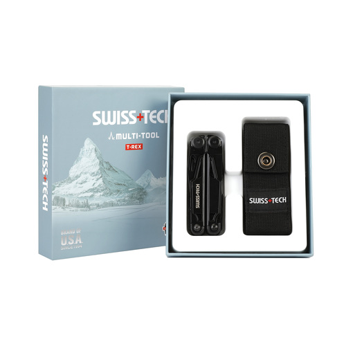 ממולטיטול Swiss Tech דגם T-REX בגימור שחור מלא עם 16 פונקציות כולל פלייר שפיץ, סכינים, מספריים ומברגיםמולטיטול Swiss Tech דגם T-REX בגימור שחור מלא עם 16 פונקציות כולל פלייר שפיץ, סכינים, מספריים ומברגיםמולטיטול Swiss Tech דגם T-REX בגימור שחור מלא עם 16 