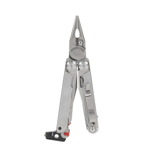  מולטיטול Swiss Tech דגם XTRM עם 20 פונקציות כולל עיצוב נפרד, פלייר שפיץ, כלי חירום, משרוקית ואבן אש