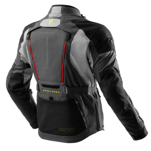 מעיל רב עונתי רבל הורן שחור / אפור / אדום - REBELHORN HARDY 3.0 TEXTILE JACKET