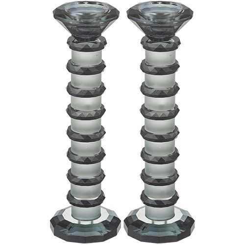 זוג פמוטי קריסטל מהודרים - 22.5 ס