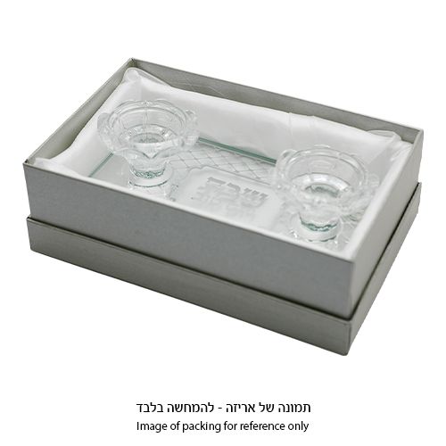 פמוטי זכוכית מהודר 17*10 ס