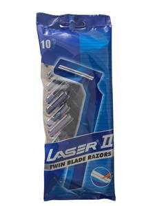 מארז סכיני גילוח חד פעמי 10 יחידות -Laser