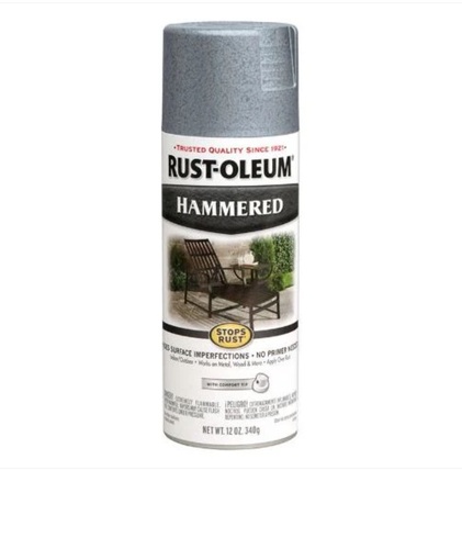 תרסיס ספריי צבע מרוקע כסף 355 מל RO7213830 מבית RustOleum